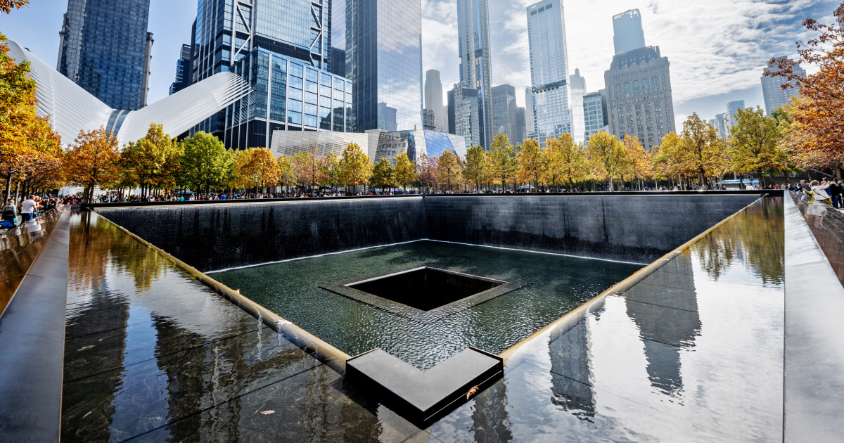 #Man jumps into reflecting pool at 9/11 Memorial in New York City