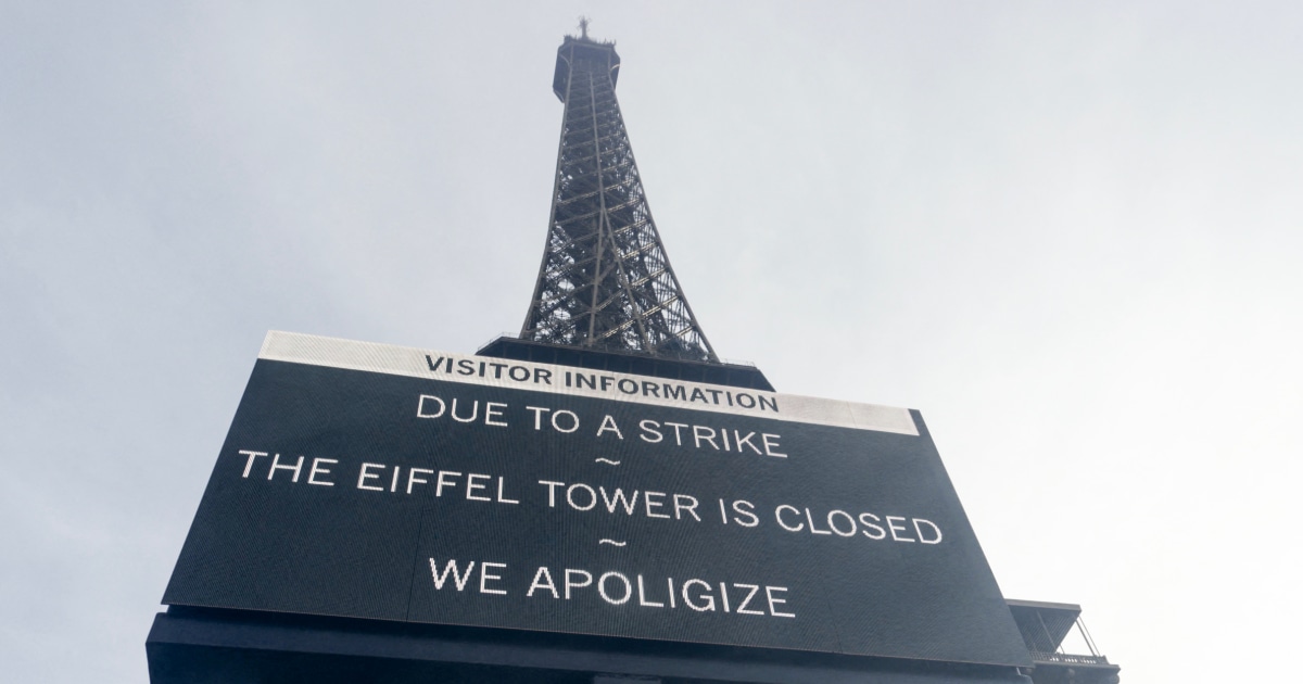 ПАРИЖ — Айфеловата кула беше затворена за посетители в сряда