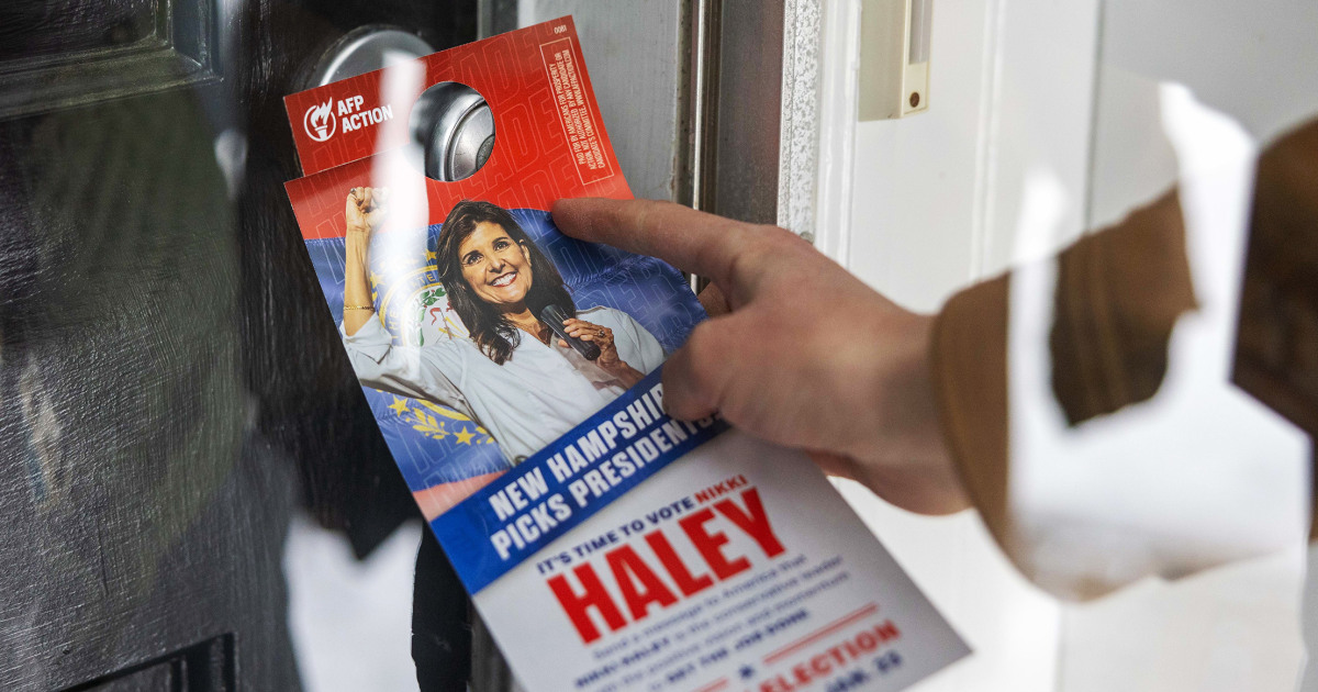 Вътре в битката от врата на врата за насърчаване на Ники Хейли в Ню Хемпшир