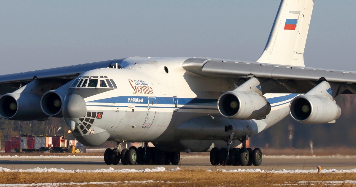Russian military transport plane crashes near Ukraine