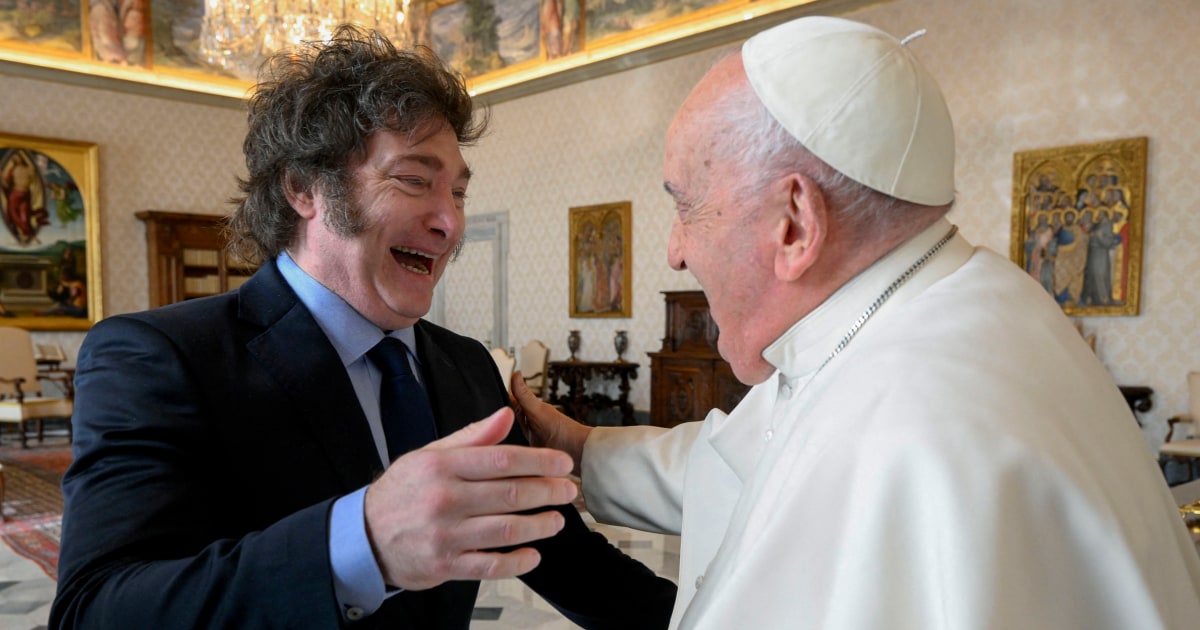 Папата и президентът на Аржентина Милей изглежда постигнаха съгласие въпреки нестабилното начало