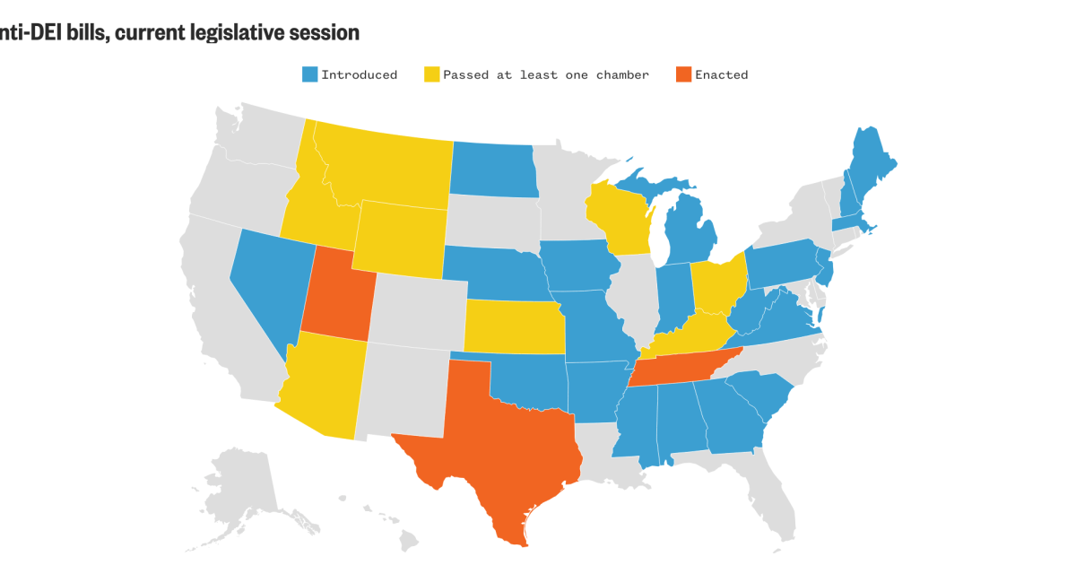 Карта: Вижте кои щати са въвели или приели законопроекти против DEI