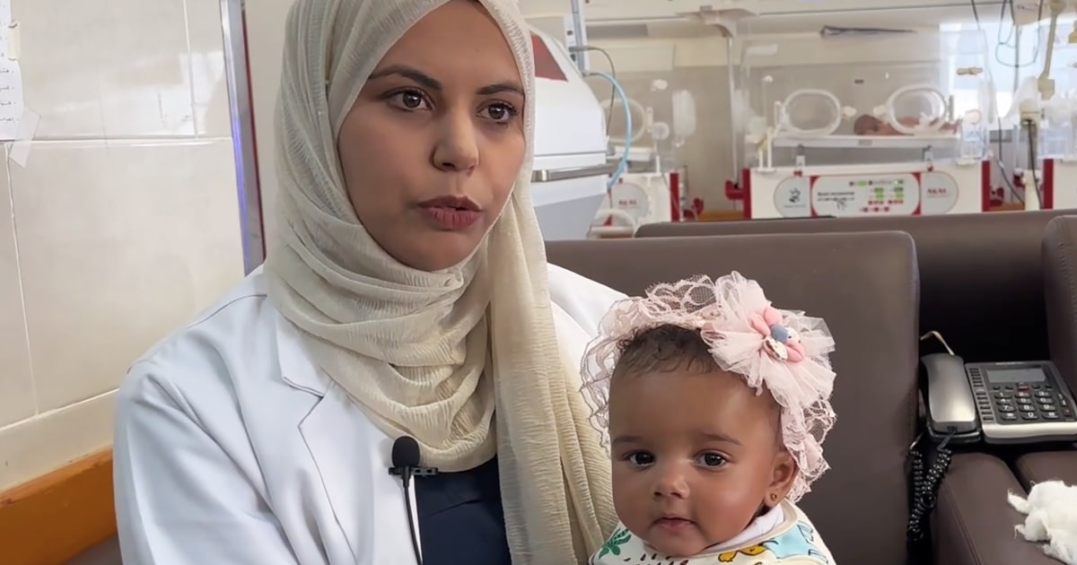 Discovered in a tree after her Gaza home was destroyed, Baby Unknown finds a new family with her doctor