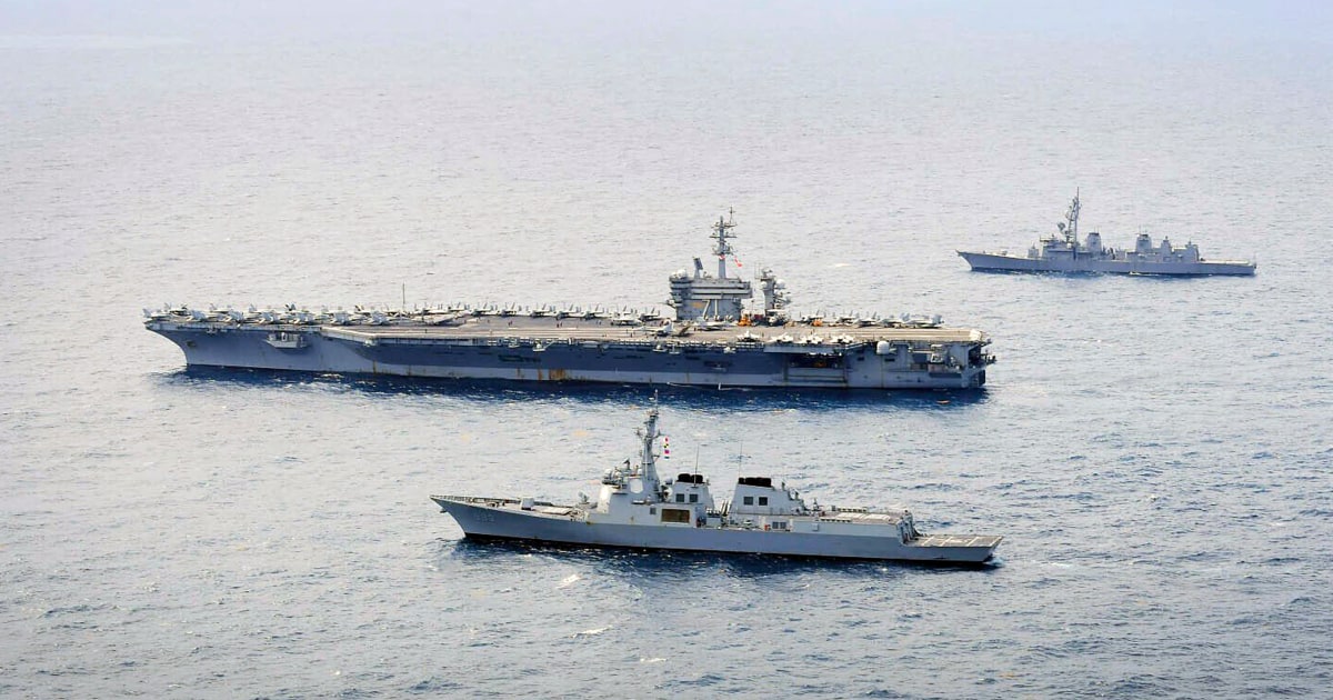 САЩ, Япония и Южна Корея провеждат учения в спорно море, докато Байдън е домакин на лидерите на Япония и Филипините