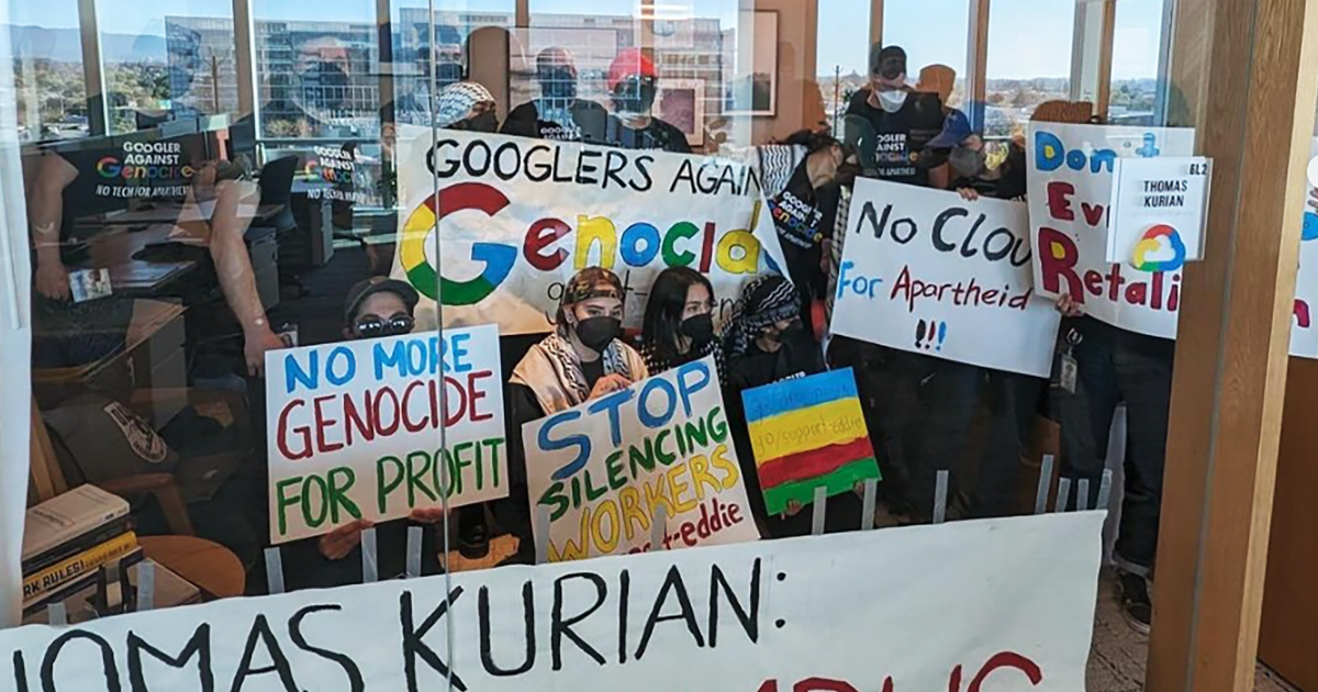 Google fires 28 workers for protesting .2 billion Israel contract