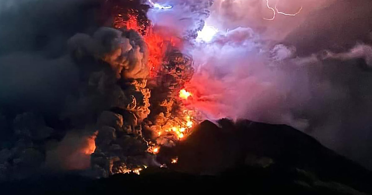 Tsunami alert issued after volcano erupts in Indonesia, with thousands told to evacuate