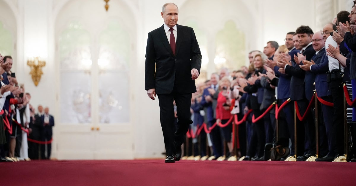 Putin sworn in for another term as Russian president in glittering Kremlin ceremony
