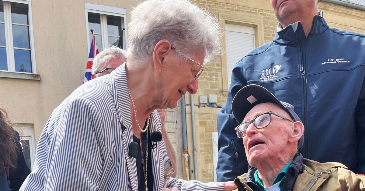 Americans bombed his town. 80 years later, he’s commemorating D-Day by flying an American flag.