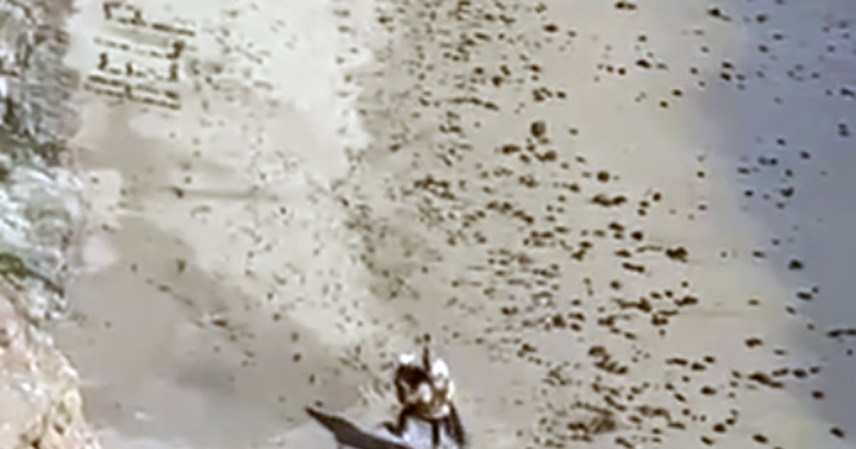 Kite Surfer Stranded, Writes SOS Message in Rocks on California Beach