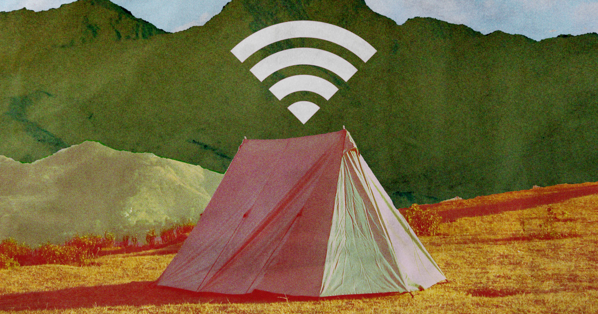 Going camping off the grid is getting harder. But admit it: You don’t mind.