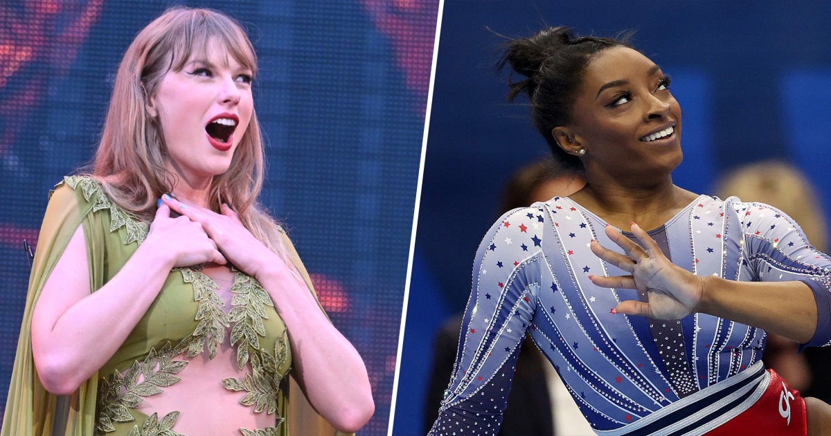 Taylor Swift reacts to Simone Biles’ floor routine featuring her song