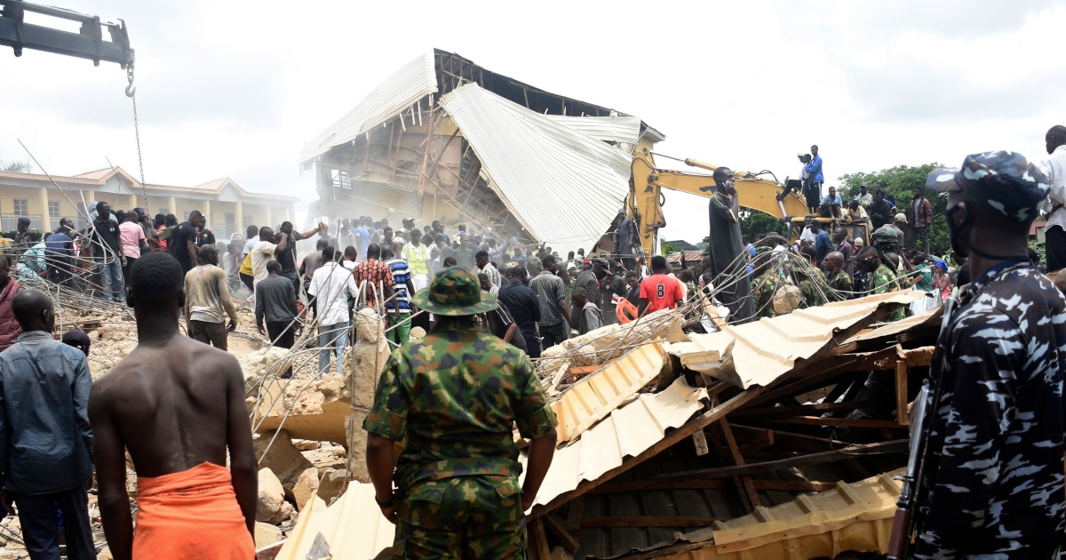 The collapse of a school in Nigeria leaves 22 students dead