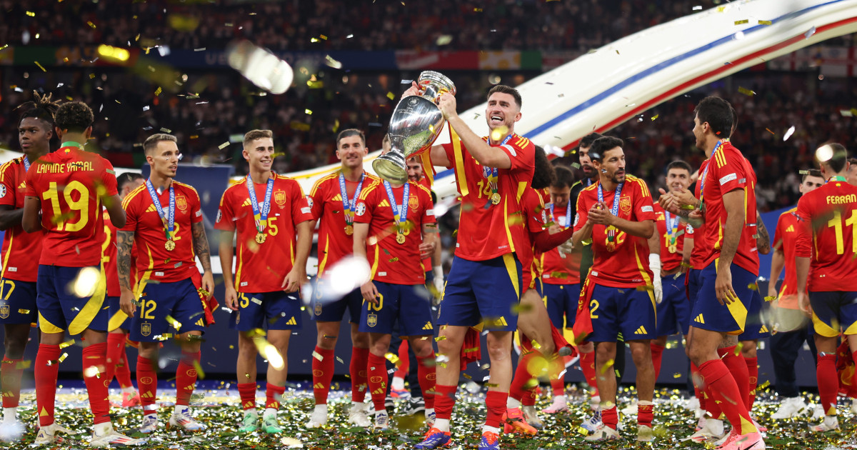 Spain beats England 2-1 to win a record-setting fourth European soccer championship