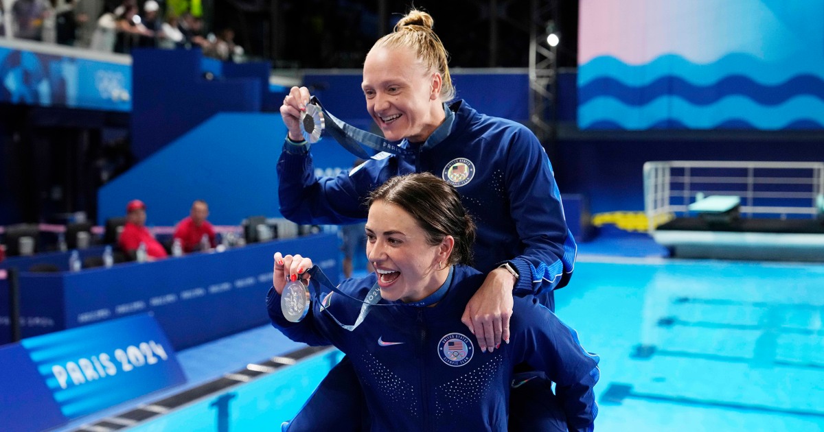 First U.S. medals served up by synchronized divers Sarah Bacon and Kassidy Cook