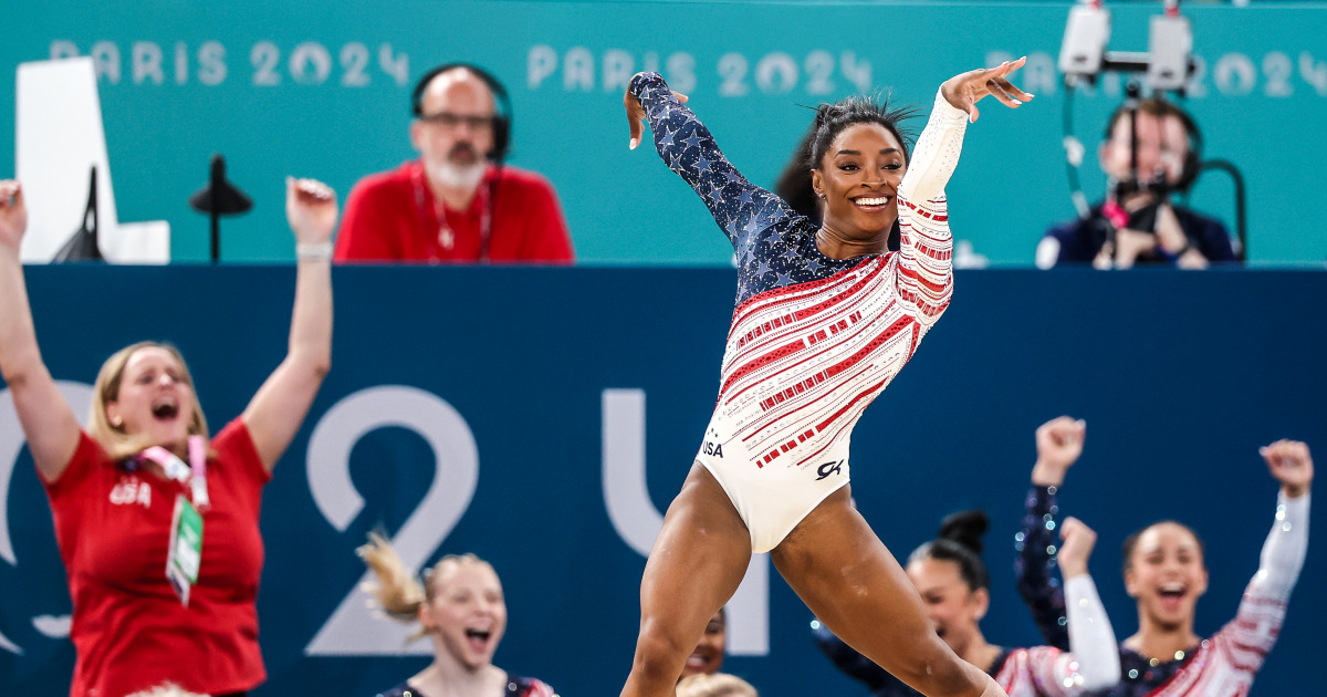 Simone Biles leads U.S. women’s gymnastics team to Olympic gold, kicking off Paris ‘redemption tour’