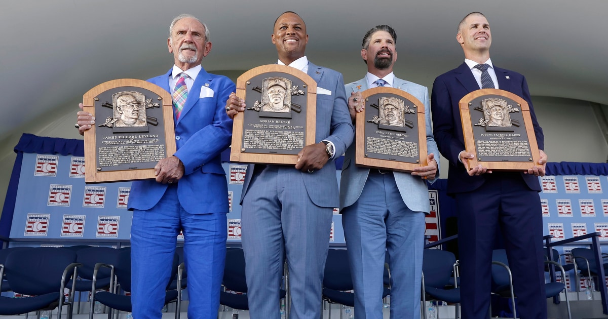 Beltré, Helton, Mauer and Leyland inducted into the Baseball Hall of Fame