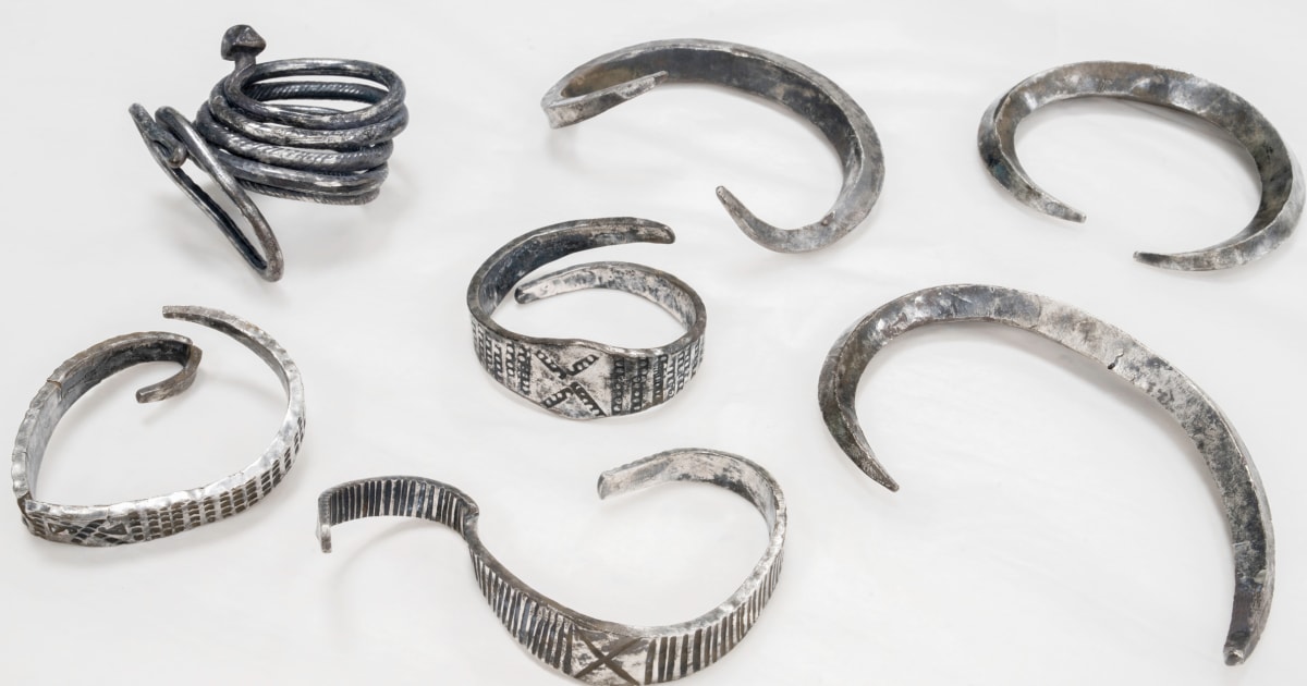 Archaeology pupil unearths 7 surprising Viking silver arm rings, Danish museum says