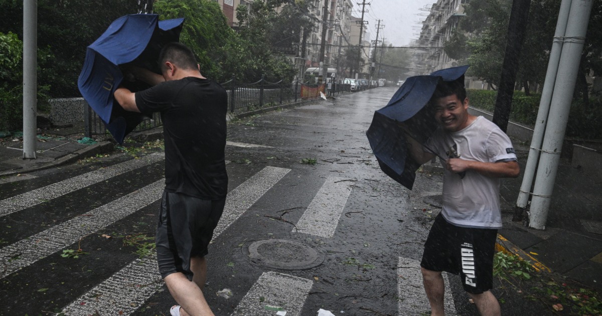 Typhoon Bebinca lashes Shanghai in strongest storm to hit city since 1949