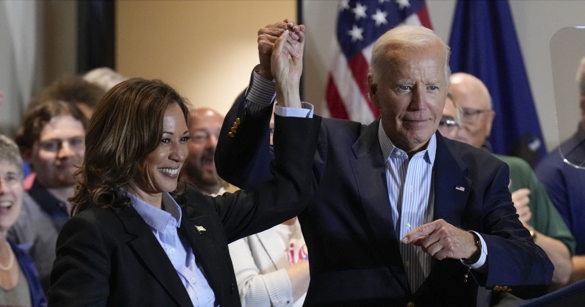 Joe Biden and Kamala Harris demonstrate on Labor Day in Pennsylvania