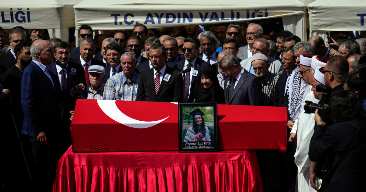 American activist killed by Israeli fire in West Bank is buried in Turkey