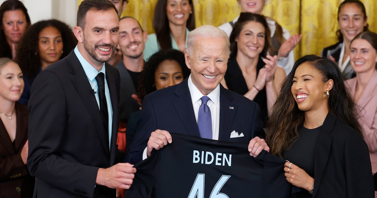 White House hosts National Women’s Soccer League champions for the first time