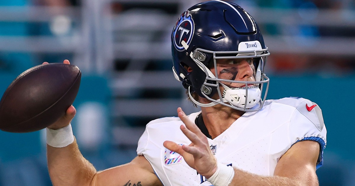 Tennessee Titans QB Will Levis was injured during the Monday Night Football game against the Dolphins