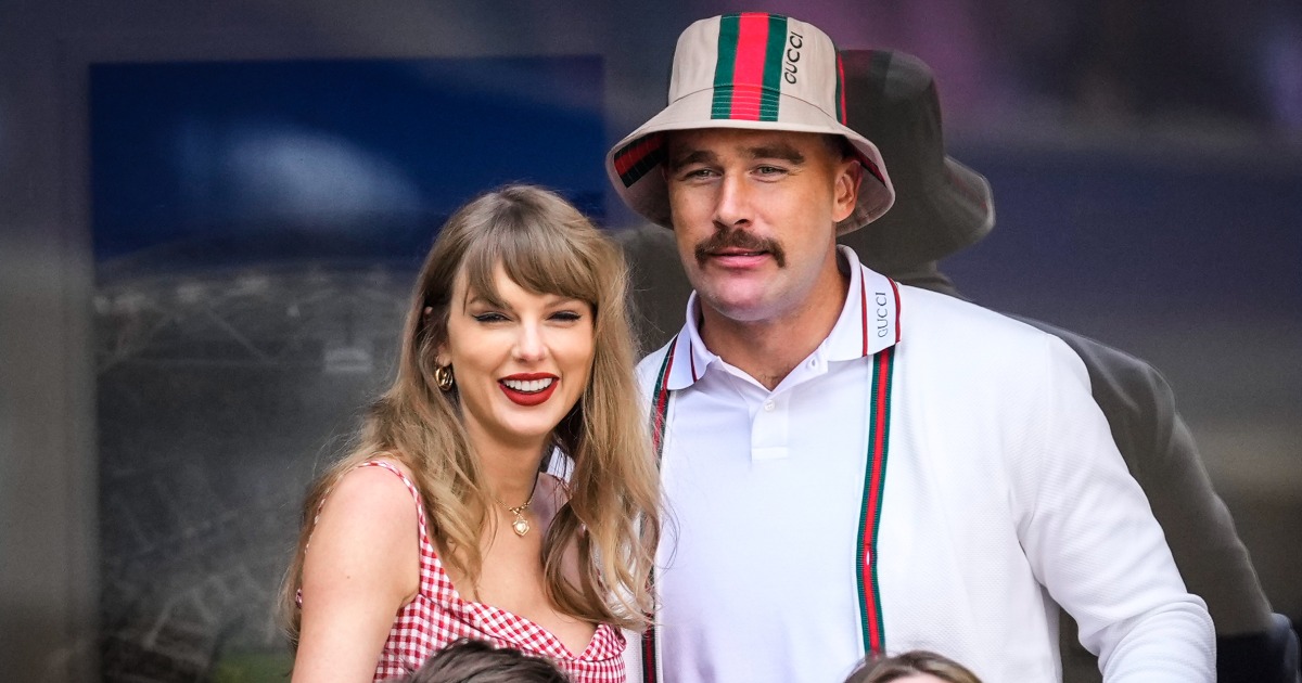 Taylor Swift and Travis Kelce attend the Yankees’ playoff game in New York