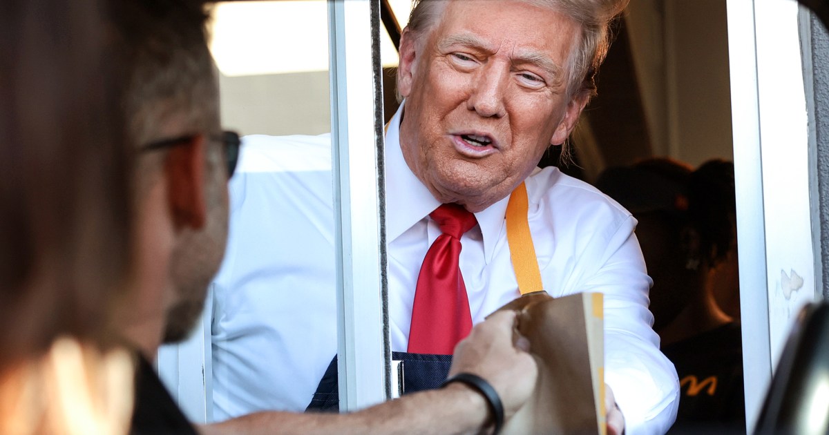 Trump attempts to troll Harris by serving french fries at a Pennsylvania McDonald's