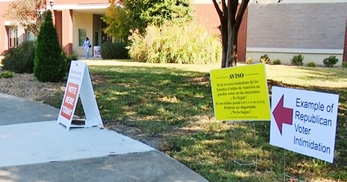 North Carolina Spanishlanguage signs warning of noncitizen voting an