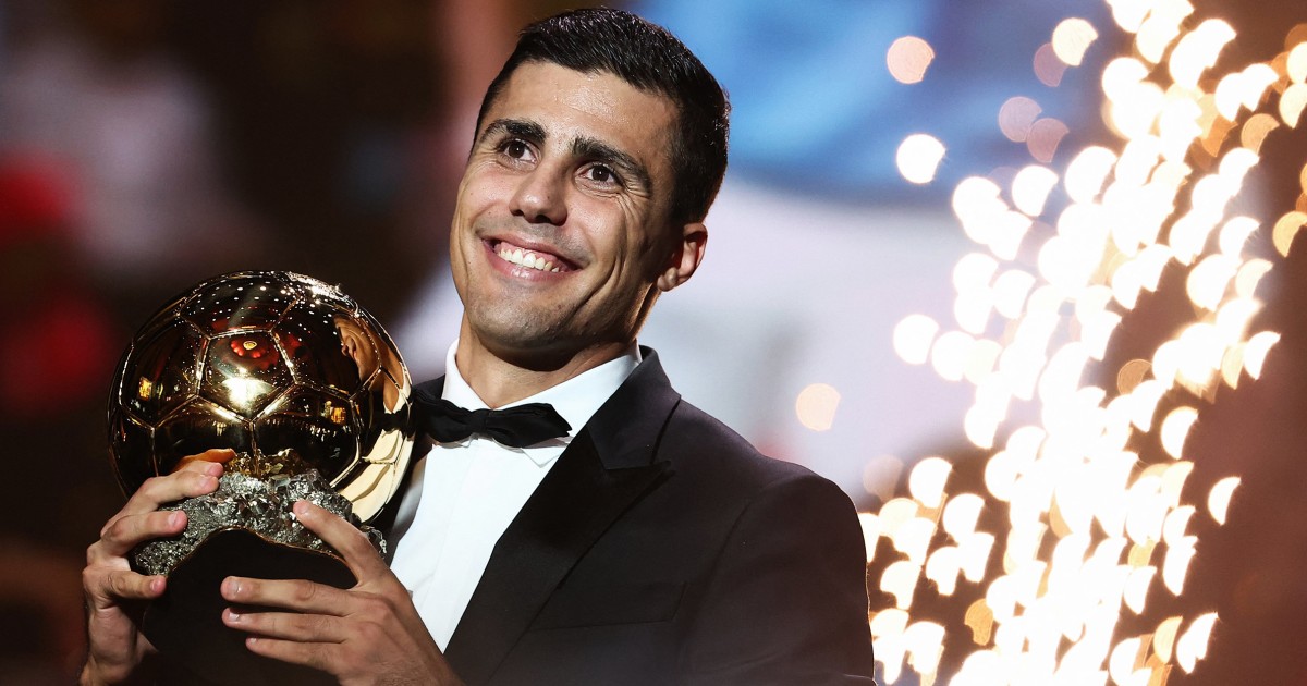 Rodri wins Ballon d’Or award for best men’s player in world soccer