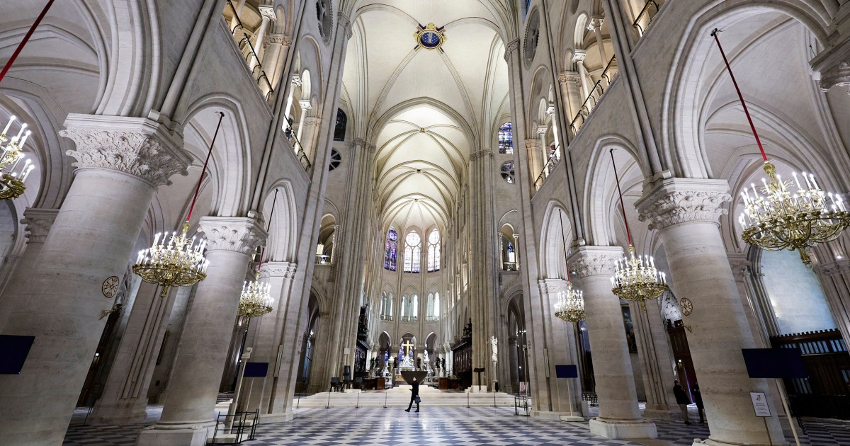 World gets first look at Notre Dame’s new interior 5 years after devastating fire