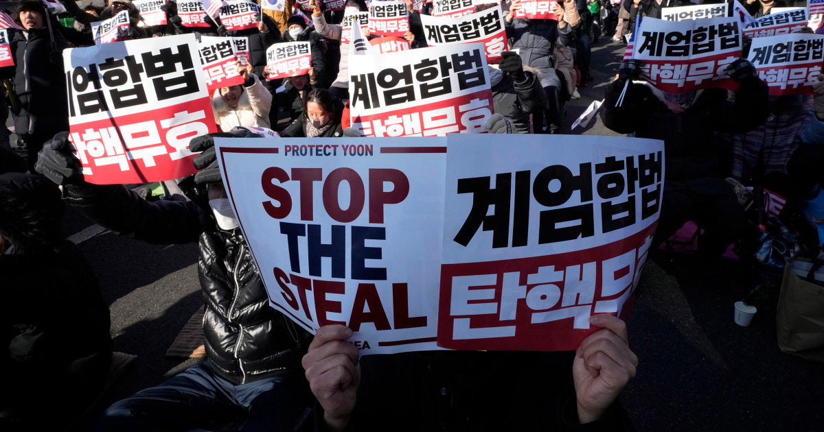 Supporters of impeached South Korean president discover inspiration in Trump