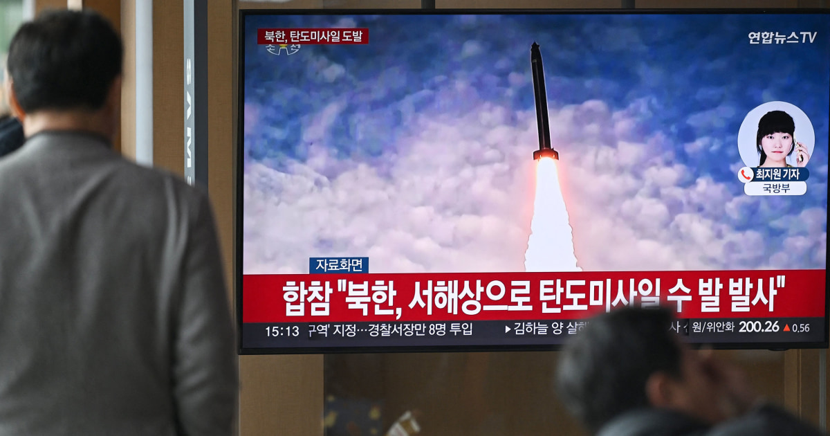 North Korea fires several ballistic missiles into sea after U.S. and South Korea begin military drills