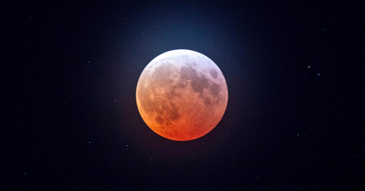 A total lunar eclipse made its way across the U.S. Thursday night