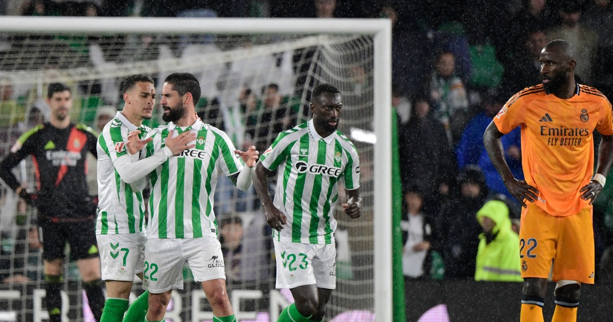 Real Madrid cae con el Real Betis y se aleja de la cima de LaLiga