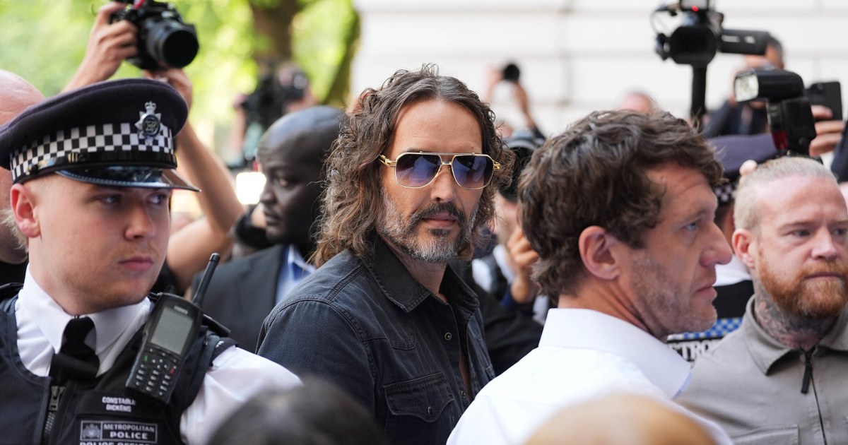 Russell Brand appears in a London court on rape and sexual assault charges