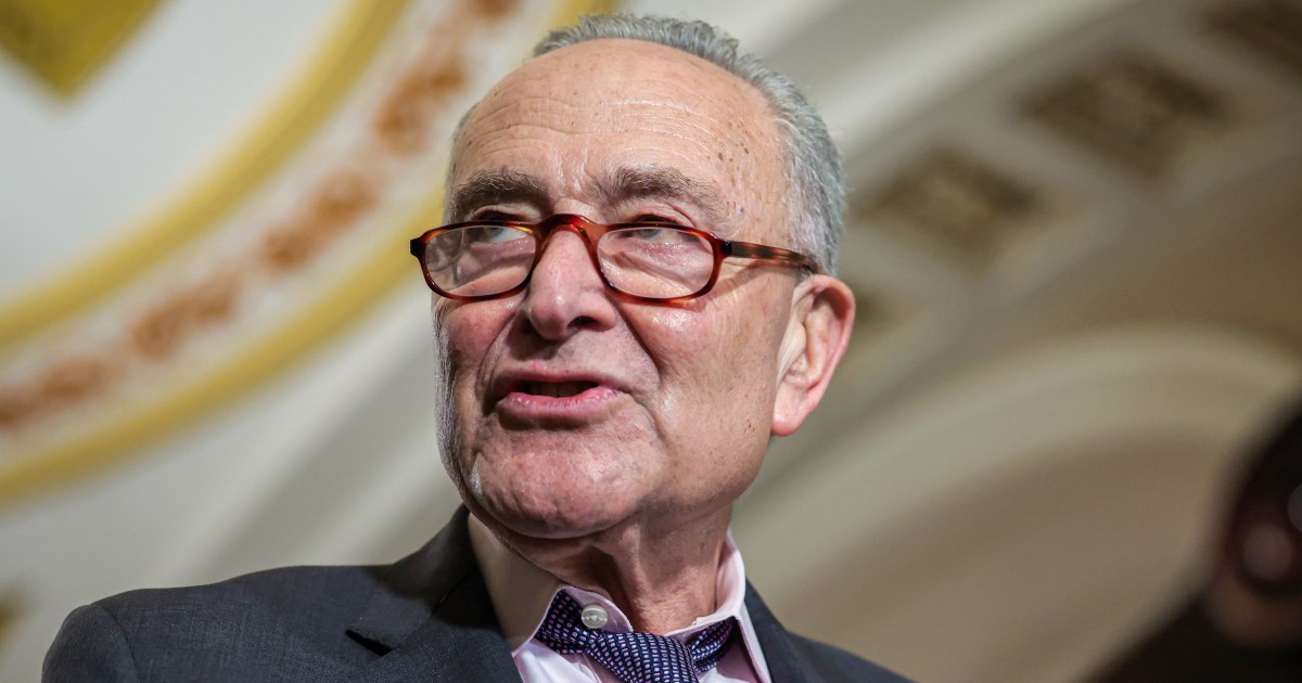 Chuck Schumer dice que está controlando a los nominados del DOJ de Trump en medio de preguntas sobre el regalo de jet de lujo de Qatar