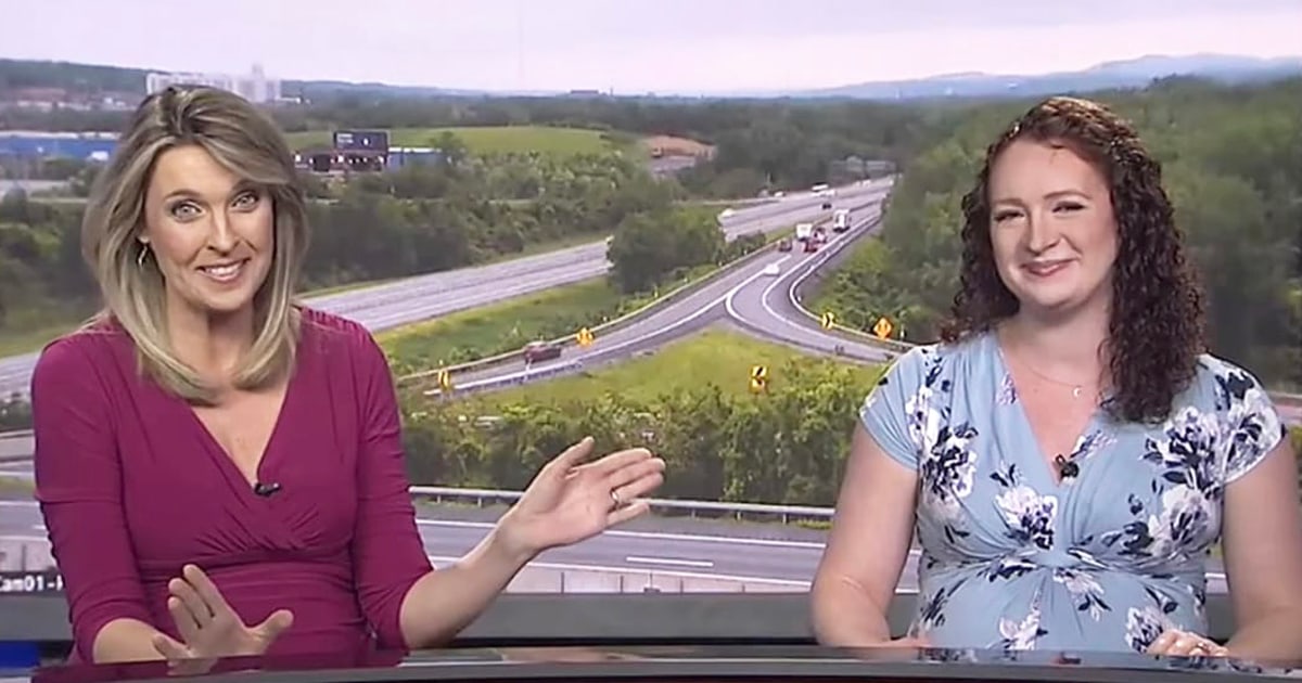 Pregnant anchor's water breaks before she hosts the morning news, and she keeps on going