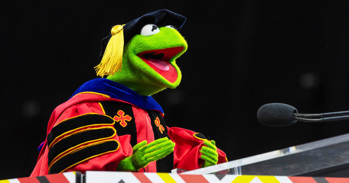 'Leap together,' Kermit the Frog says in commencement address at University of Maryland graduation