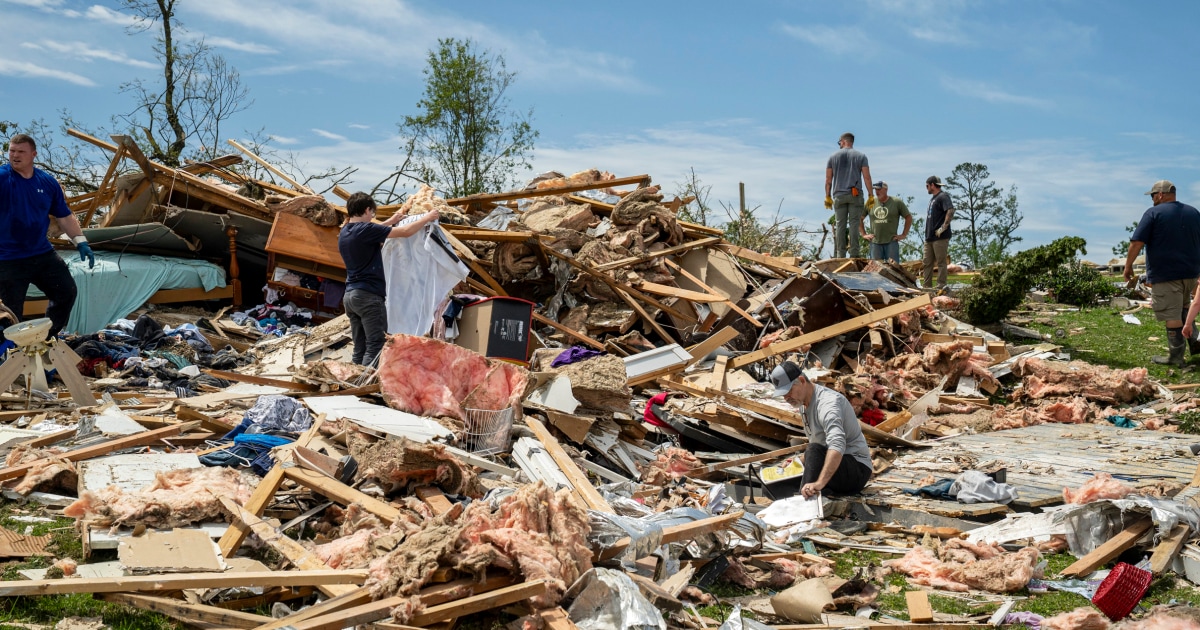 Severe storms with tornadoes hit the South, while the West braces for dangerous heat
