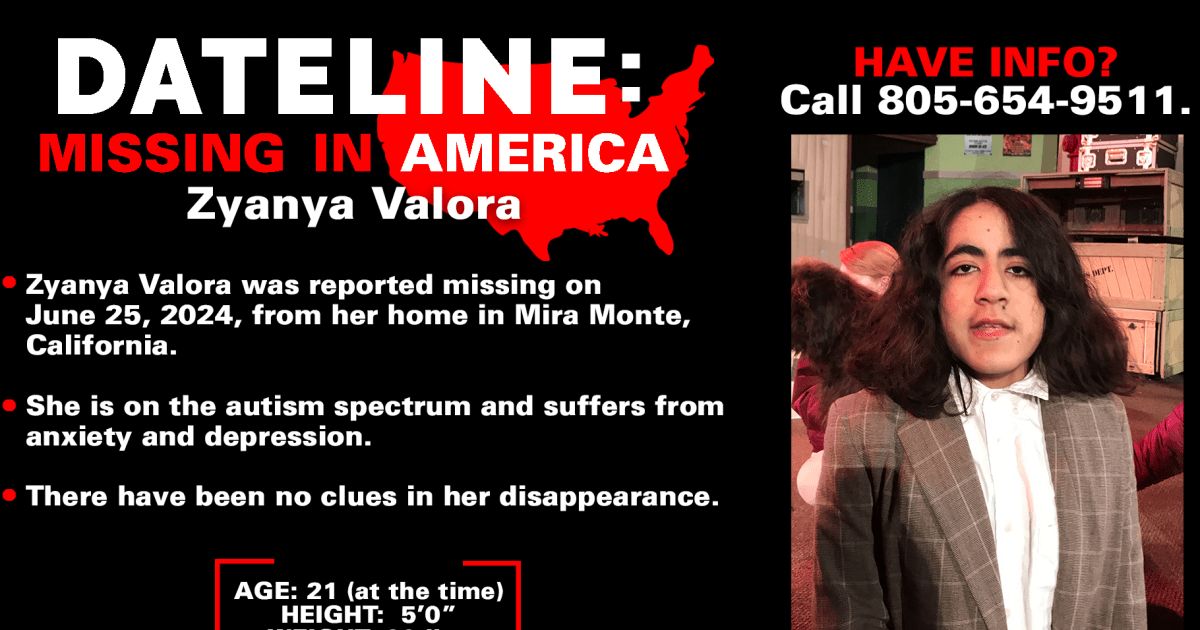 Mira Monte, California, family desperate for answers in the disappearance of daughter Zyanya Valora