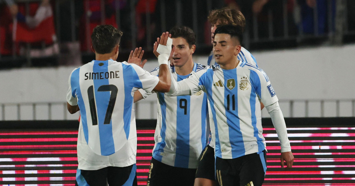 Argentina doblegó a Chile y se mantiene en la cima de la eliminatoria ...