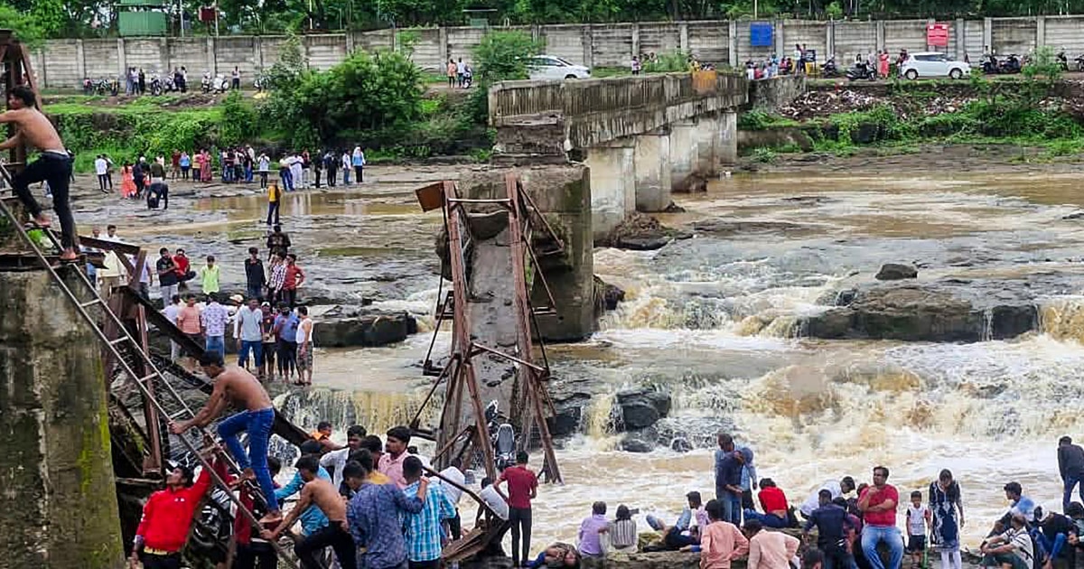 2 killed and 32 injured after a bridge collapses at a tourist destination in western India - NBC News