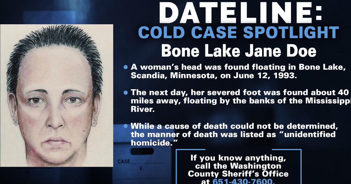 Minnesota authorities hope new DNA technology will help close the 1993 case of Bone Lake Jane Doe