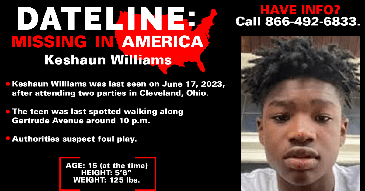 Family desperate for answers two years after Cleveland teen Keshaun Williams vanished