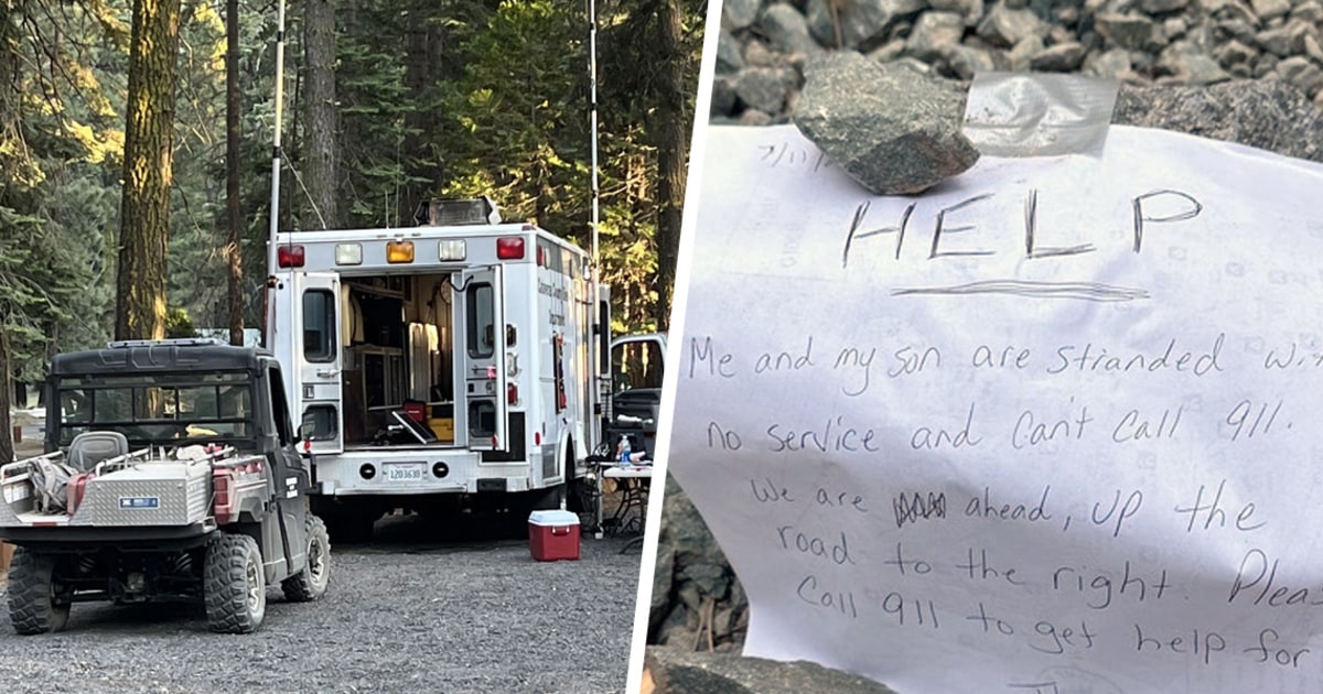 Mom and 9-year-old son rescued after leaving SOS notes in California forest