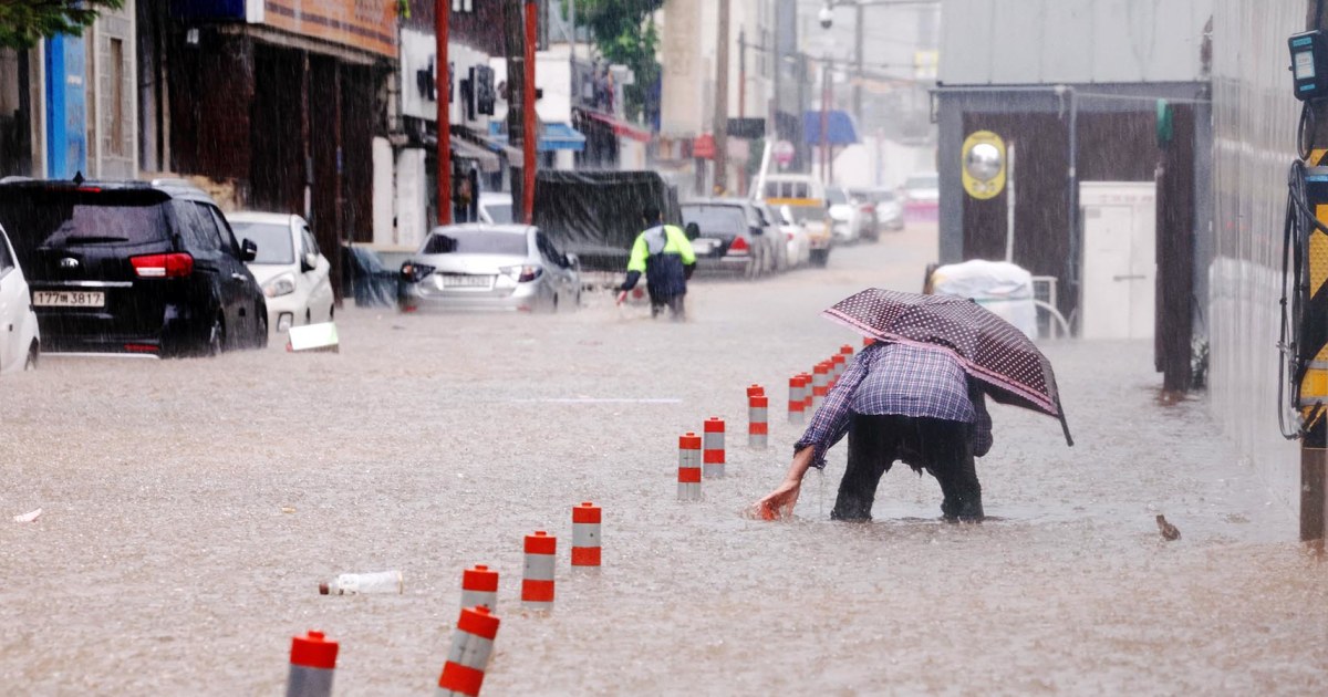 At least 4 dead and 1,300 evacuated after heavy rain in South Korea
