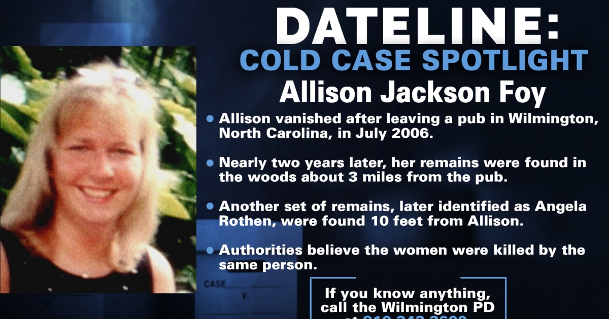 Family seeking answers in nearly 20-year-old homicide of Allison Jackson Foy in Wilmington, North Carolina