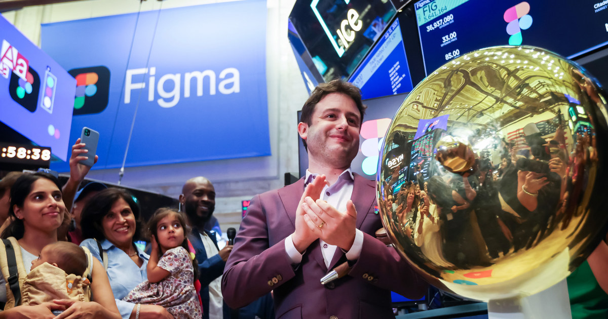 Design software company Figma more than triples share price in NYSE debut