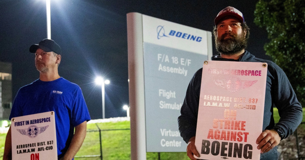 Boeing workers who build fighter jets go on strike